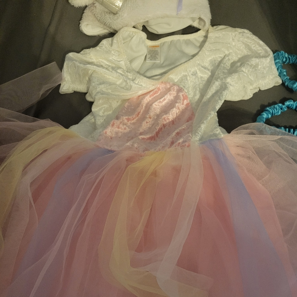 Unicorn costume 7-8 gymboree euc